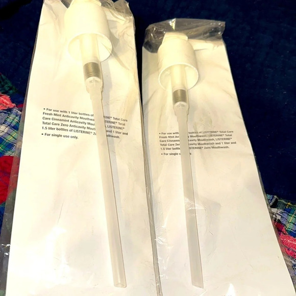 NWT Listerine Bottle Plastic Dispensing PUMP Reusable (1 Unit) SEALED! White - Picture 2 of 3